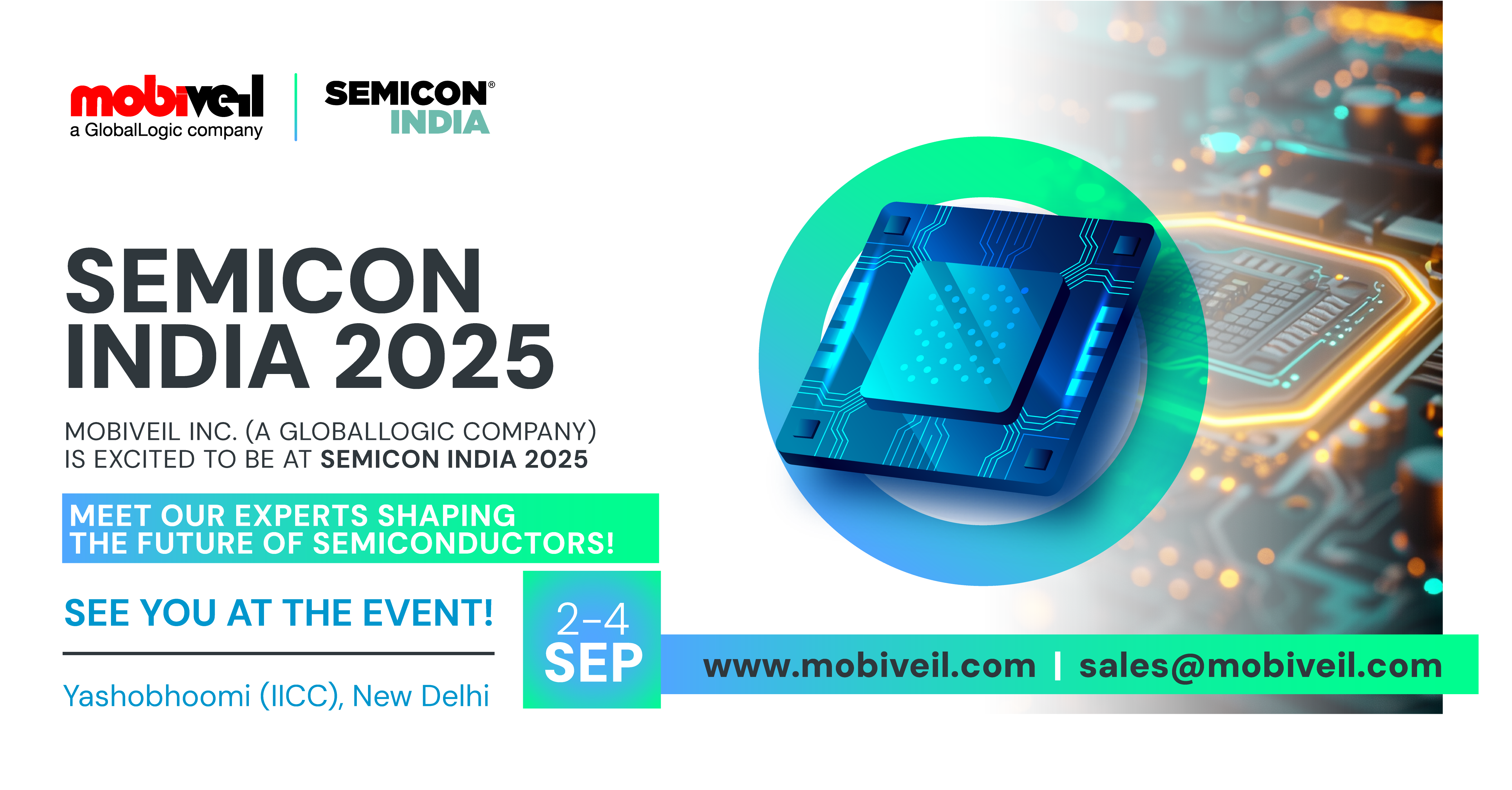 Mobiveil Inc. (a GlobalLogic company) is Excited to be part of Semicon India 2025!